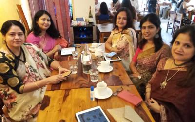 Sunday Brunch poster and thali spread